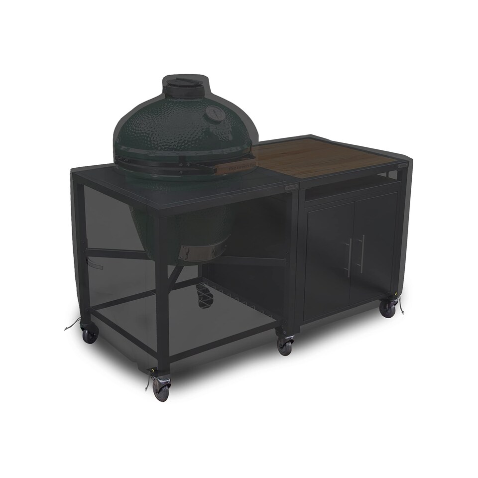 image 1 of Covers&All Big Egg Grill Cover, 12 Oz Waterproof UV & Weather Resistant, PVC Coated Outdoor Cover, 60 in L x 36 in D x 50 in H, Black