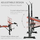 image 8 of HOMCOM Multi-Function Adjustable Weight Training Bench Gym Fitness Lifting