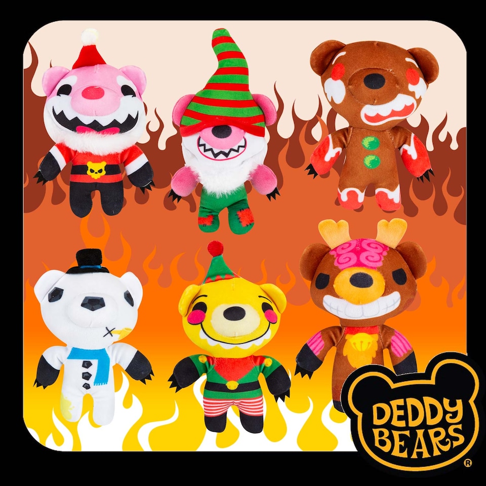 image 1 of PMS Deddy Bears Xmas Mystery Bag Soft Toy Clip 15cm x 8cm