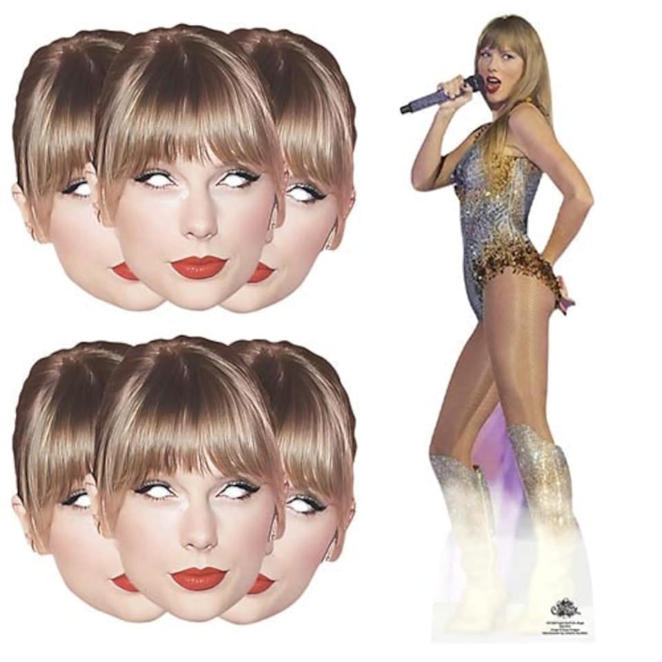 Taylor On Stage Star Mini Cardboard Cutout with 6 Taylor Cardboard Face Masks