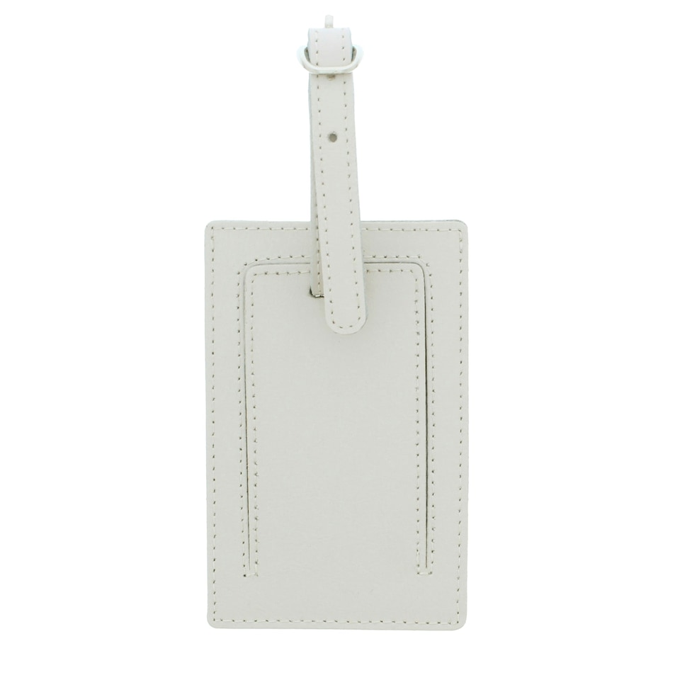 image 1 of Personalised Hessian Elephant Cream Luggage Tag Cream