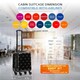 image 2 of Flight Knight Carry On Suitcase - 8 Wheel TSA Lock USB Port - Anti Crack Case Hard Luggage Approved for easyJet, Jet2, BA Black | Black/Gold Butterfly | Cabin Bag