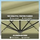 image 8 of Outsunny 3(m) Cantilever Parasol Patio Sun Umbrella w/ Base Solar Lights Beige