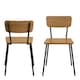 image 2 of Peru Dining Chair in Steel and Oak Set of 2