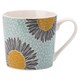 image 1 of English Tableware Company Artisan Flower Floral Mug-Blue with Yellow Flower