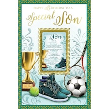 Happy Birthday To A Special Son Keepsake Treasures Greeting Card