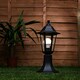 image 1 of ValueLights Black Outdoor Post Topper Light with 6W Warm White Bulb Black