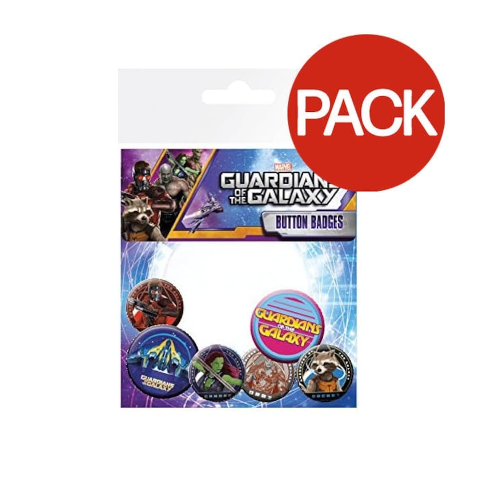 Guardians Of The Galaxy Character Badge Set (Pack of 6) - Multicoloured - One Size