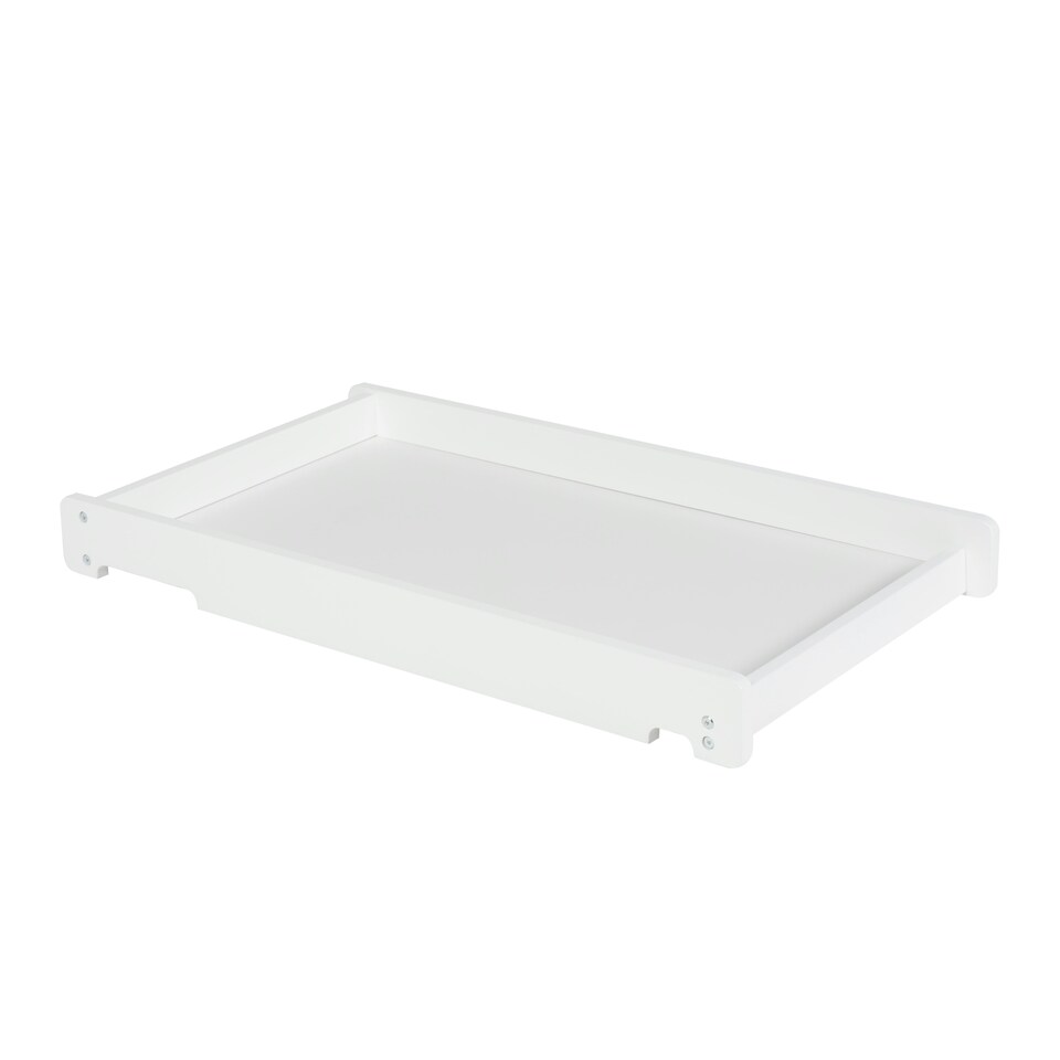image 1 of Coleby Universal Cot Top Changer - Suitable from Birth to 12 Months, Fits Most Cots, Simple Velcro Installation, Smooth Wipe-Clean Surface (White)