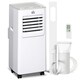 image 1 of HOMCOM 7000 BTU Mobile Air Conditioner Indoor Portable AC Unit w/ RC, White