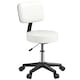 image 1 of HOMCOM Adjustable Swivel Salon Chair Padded Seat Back 5 Wheels White