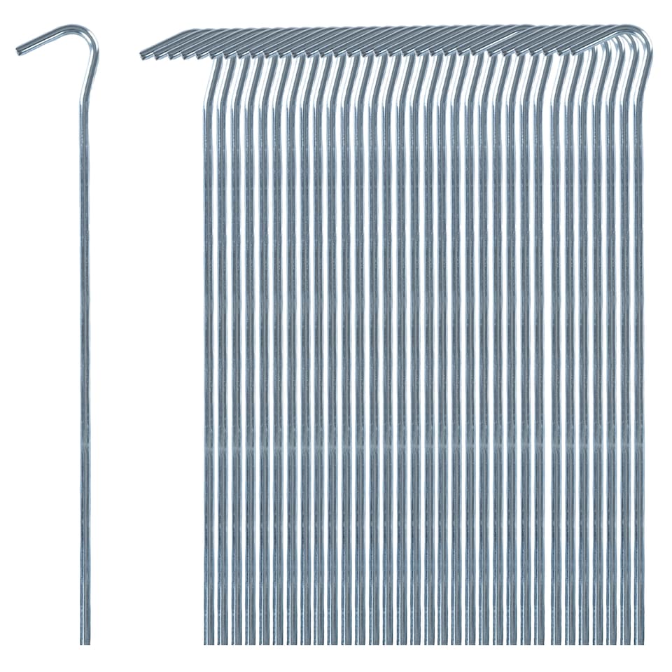 image 1 of 50 Tent Ground Pegs Green