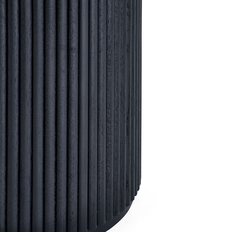 image 1 of Louis Fluted Round Coffee Table - Black