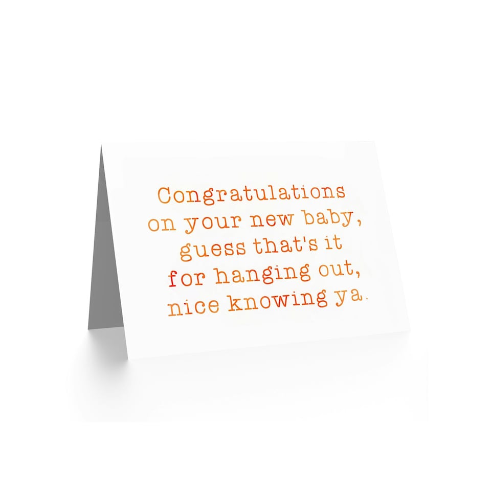 image 1 of Birth Celebration Funny Congratulations New Baby Card