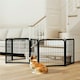image 2 of Yaheetech 2 Metal Dog Playpen Panels, 60 × 60.5 cm Black