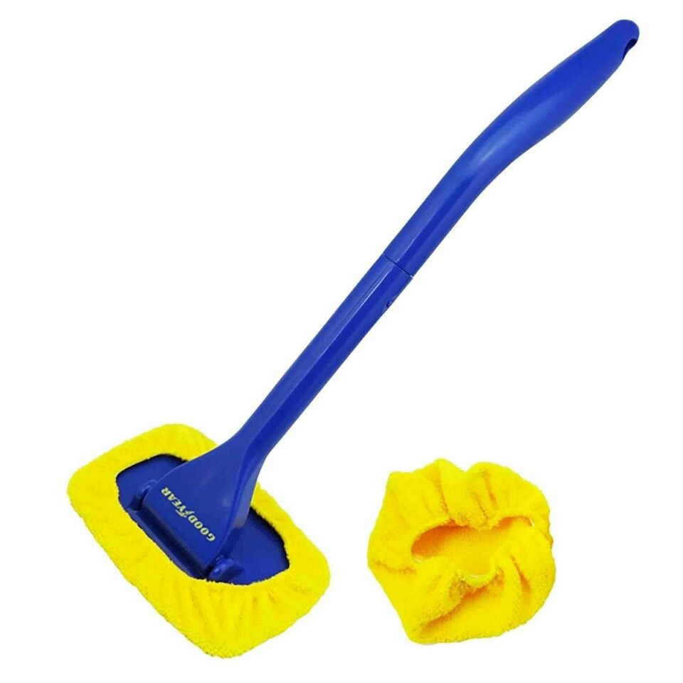 image 1 of 2Pcs Goodyear Windscreen Wonder Microfibre Cleaning Defogging Pad Long Handle Blue