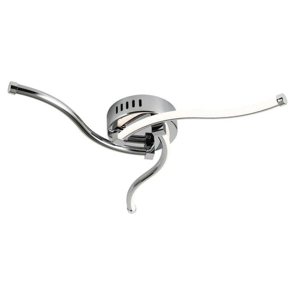 image 1 of First Choice Lighting Ara Chrome LED Flush Ceiling Light Chrome