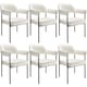 image 1 of Armchair Doe - durable fabric, black powder-coated legs, 120 kg load, 58 x 62 x 85 cm | White | velvet look off-white | 6
