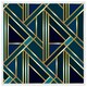 image 1 of Gold & teal geometric pattern (Picutre Frame) White | XL