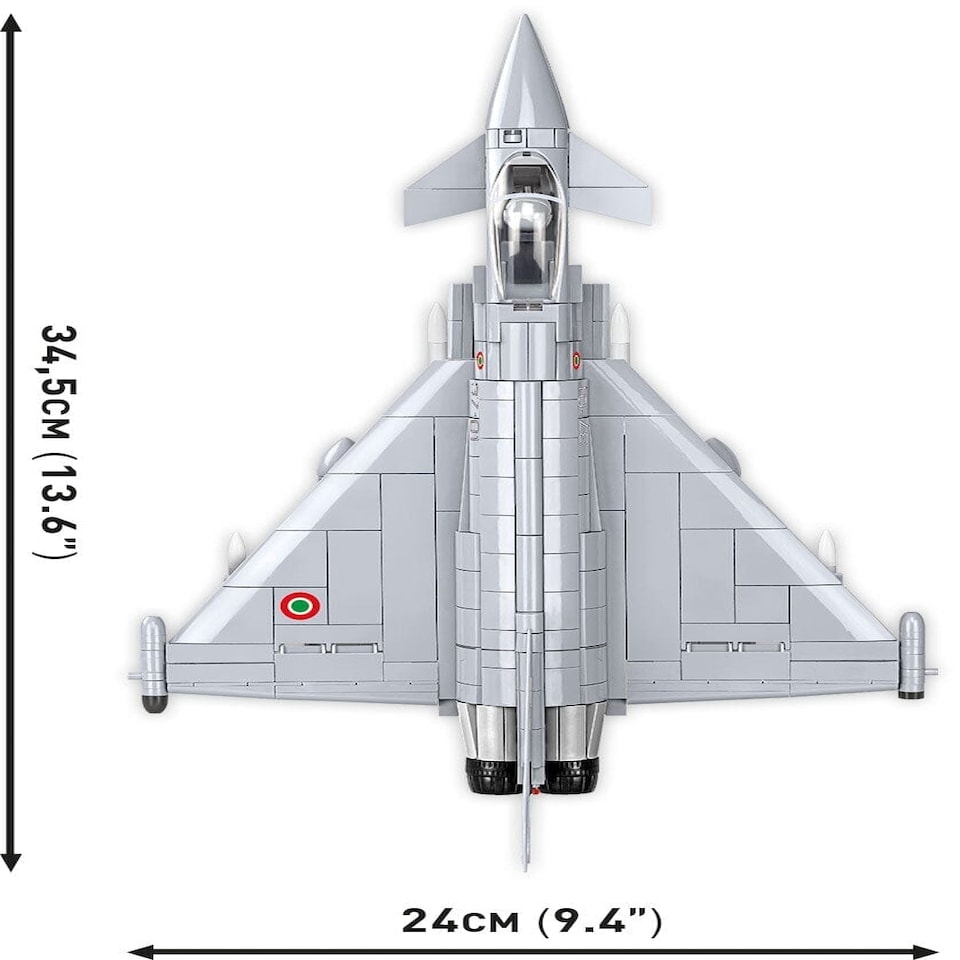 image 1 of Eurofighter Typhoon (Italy) brick plane model - COBI 5849 - 642 bricks