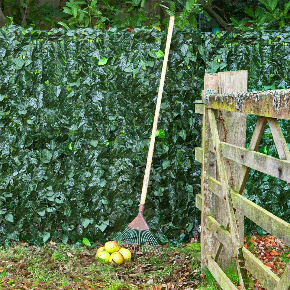image 1 of Primrose Artificial Ivy Leaf Screening Hedge Roll Privacy Screen W3m x H1.5m
