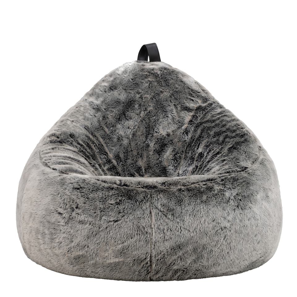 image 1 of Cocoon Faux Fur Bean Bag Arctic Wolf Grey Bean Bag Chairs | Grey | Arctic Wolf Grey | L | 1