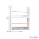 image 5 of Elene Kids Bookshelf Display 2 Tier with Coathook in White and Natural Pine