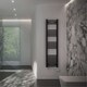 image 2 of Zennor - Black Dual Fuel Towel Rail H1600mm x W400mm Thermostatic - Curved