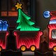 image 6 of 70cm Infinity Christmas Train with 2 Carriages on Wood Base and Multi-Coloured LEDs