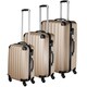 image 1 of Suitcase Set - 3 hard-shell suitcases with telescopic handle, swivel wheels | Cream | champagne | 1
