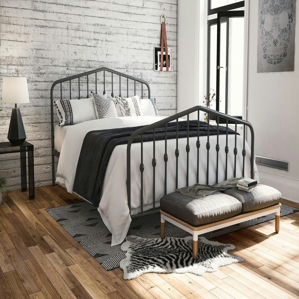 image 1 of Bushwick Metal Bed Grey, King Size