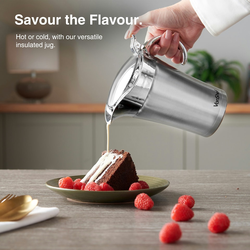 image 1 of Gravy Boat Serving Jug, 750ml w/ Hinged Lid & Anti-Drip Spout