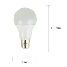 ValueLights 8 Pack B22 White Plastic GLS LED 10W Cool White 6500K 800lm Light Bulb
