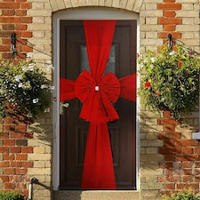 Red Door Bow – Decorative Bow for Christmas, Weddings, and Seasonal Décor