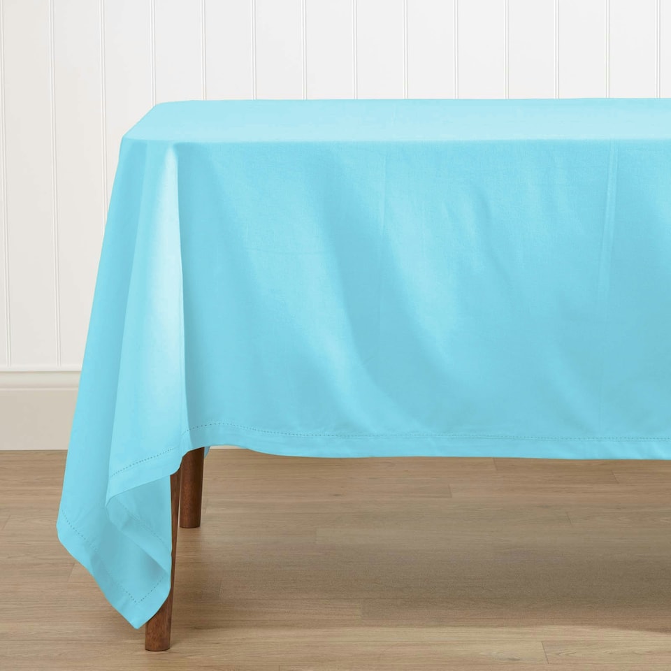 image 1 of Homescapes Blue Tablecloth - 178 x 300 cm Blue