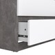 image 7 of Naia Chest of 5 Drawers in Concrete and White High Gloss
