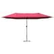 image 1 of Outsunny 4.6M Garden Patio Umbrella Canopy Parasol Sun Shade w/ Base Off White