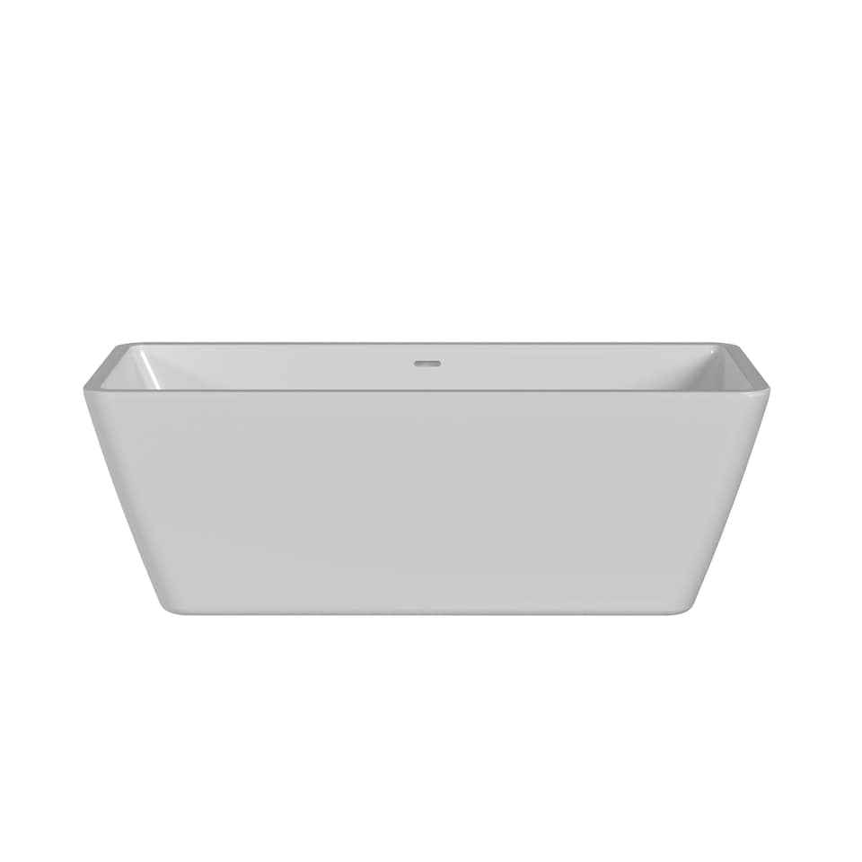 image 1 of Balterley Square Freestanding Bath with Waste: Double-Ended Acrylic Bath
