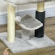 image 8 of PawHut Small Cat Tree with Scratching Post Bed Toy for Indoor Cats, Grey