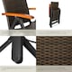 image 5 of Garden Chair Brisbane - 6-way adjustable backrest and footrest, foldable Brown