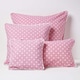 image 5 of Homescapes Cotton Pink Polka Dots Cushion Cover - 60 x 60 cm | Pink | Pink | 60 x 60 cm