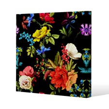 Bright Vibrant Flowers (Canvas Print) / 77 x 77 x 4cm | Multi