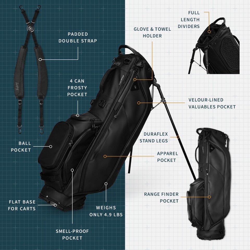 image 1 of Ryder S-Class Golf Bag - Black