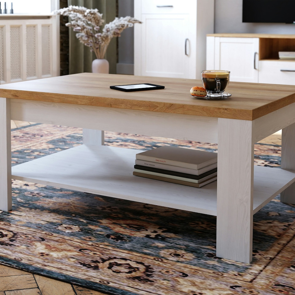 image 1 of Bohol Coffee Table in Riviera Oak/White