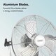 image 7 of VonHaus Floor Fan 12" Portable