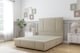 image 1 of Sloomy Lisbon Almond Coniston Divan Bed Base 4 Drawers With 54 Inch Floor Standing Headboard & 12 Inch Matching Footboard | Cream | Almond | Double | 1