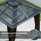 image 5 of Outsunny 3x3(m) Hardtop Gazebo with Polycarbonate Roof & Sides, Brown
