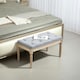 image 6 of HOMCOM End of Bed Bench Tufted Upholstered Foot Stool, Light Grey