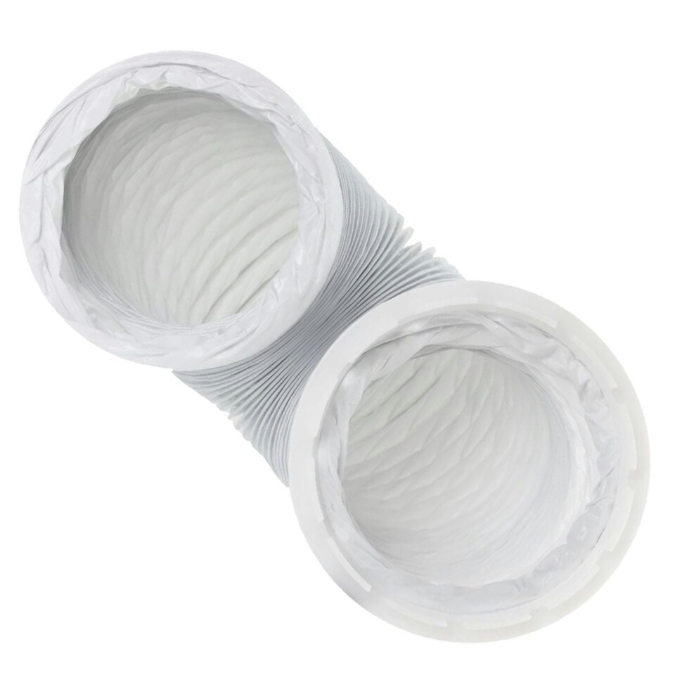 image 1 of SPARES2GO Universal Tumble Dryer Vent Hose & Adaptor Kit (2 Metres, 4" Fitting)