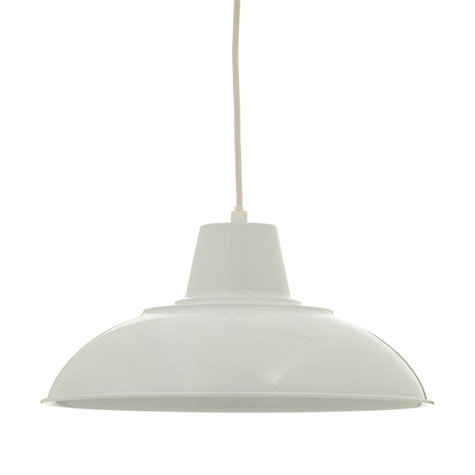 image 1 of Interiors by Premier Bryen White Metal Pendant Light